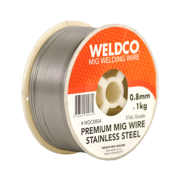 Weldco MIG Wire Stainless/S 316L 0.8mm x 1Kg Gas Sheild