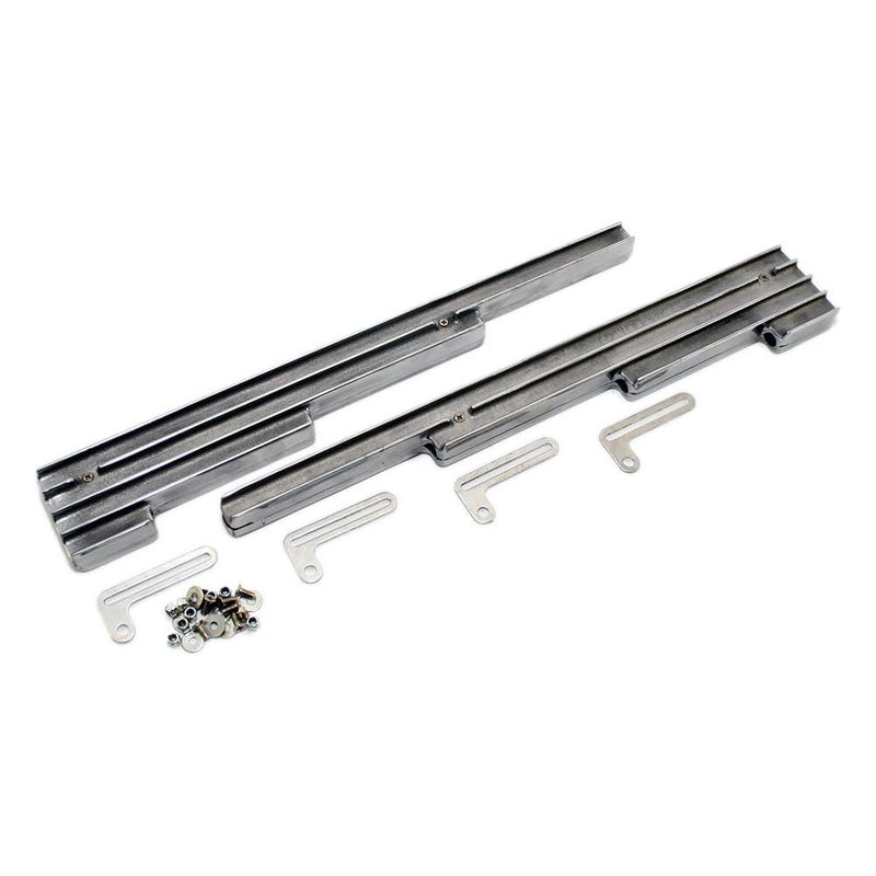 AFTERBURNER Polished Alloy Finned Aluminum Universal Wire Loom Set-7-9mm