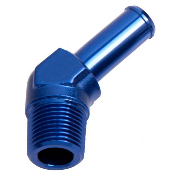 Aeroflow Male NPT To Barb 45° Adapter 1/4" To 3/8" #845-06