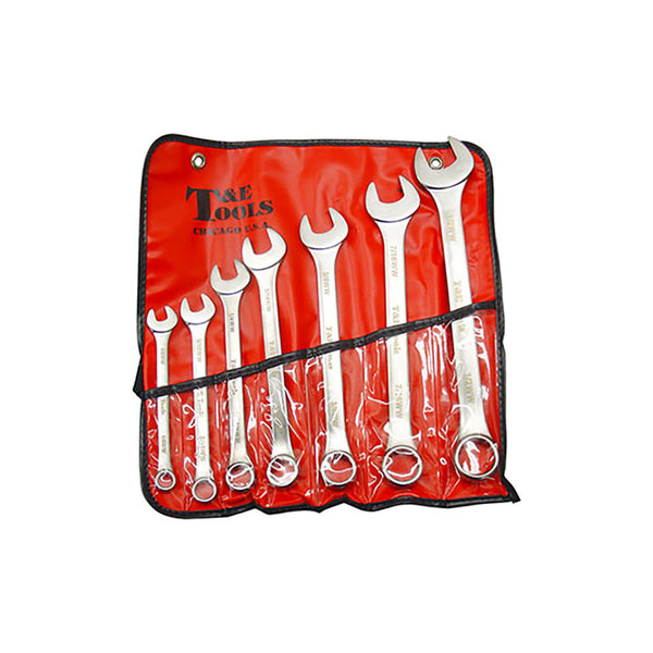 T&E Tools 7 Piece Whitworth Combination Wrench Set