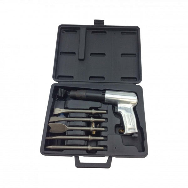 Air Hammer Kit C/w 5 Chisels And Case.