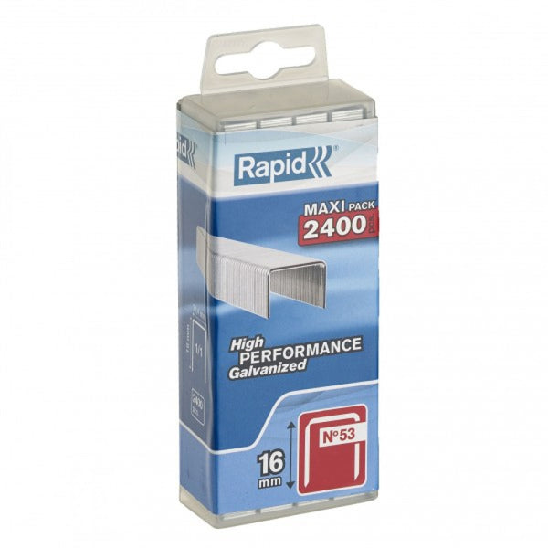 Rapid Staples 53/16 2400pcs Plastic Box