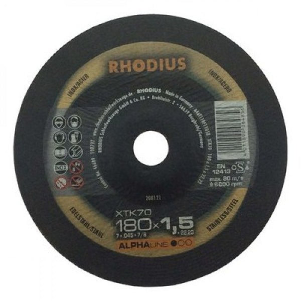 Rhodius ALPHAline XTK70 180x1.5x22 D/C C/O Disc - 10 Pack
