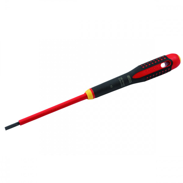 Bahco ERGO™ VDE Insulated Slotted Screwdriver W 3-Component Handle 4mm x 100mm