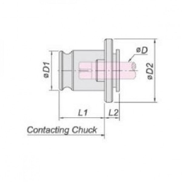 SF Quick Change Tapping Collet  2.8 x 2.1 Square