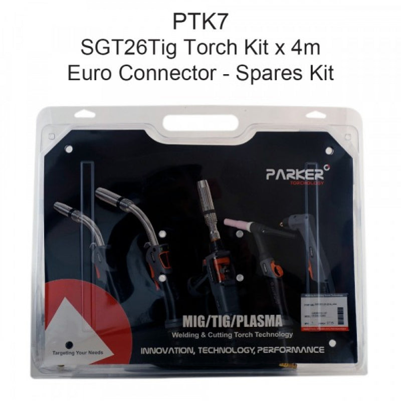 TIG Torch Kit SGT26 x 4m With Euro Conn Spares