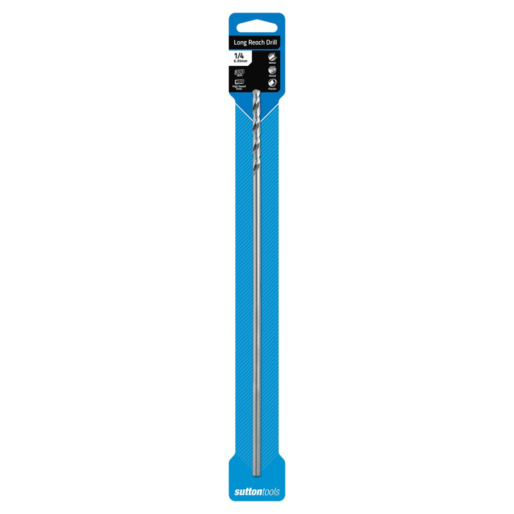 Sutton Tools Extra Long Series Drill Bit 1/4 x 300mm HSS