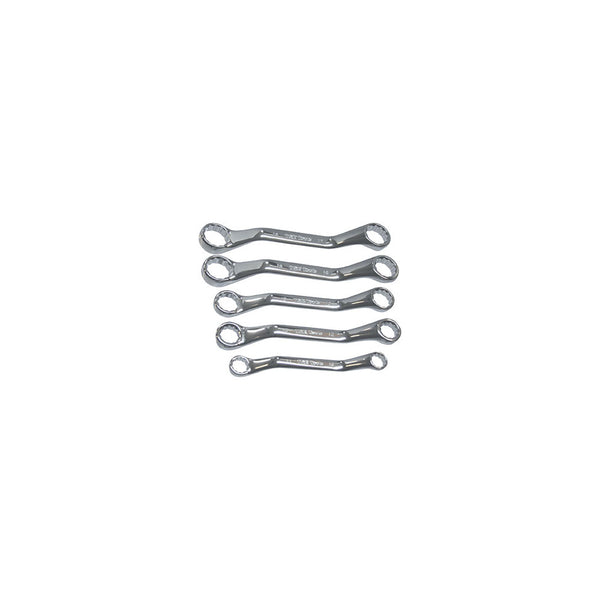 5Pc 10-19mm Short Dbl. Ring Wrench Set
