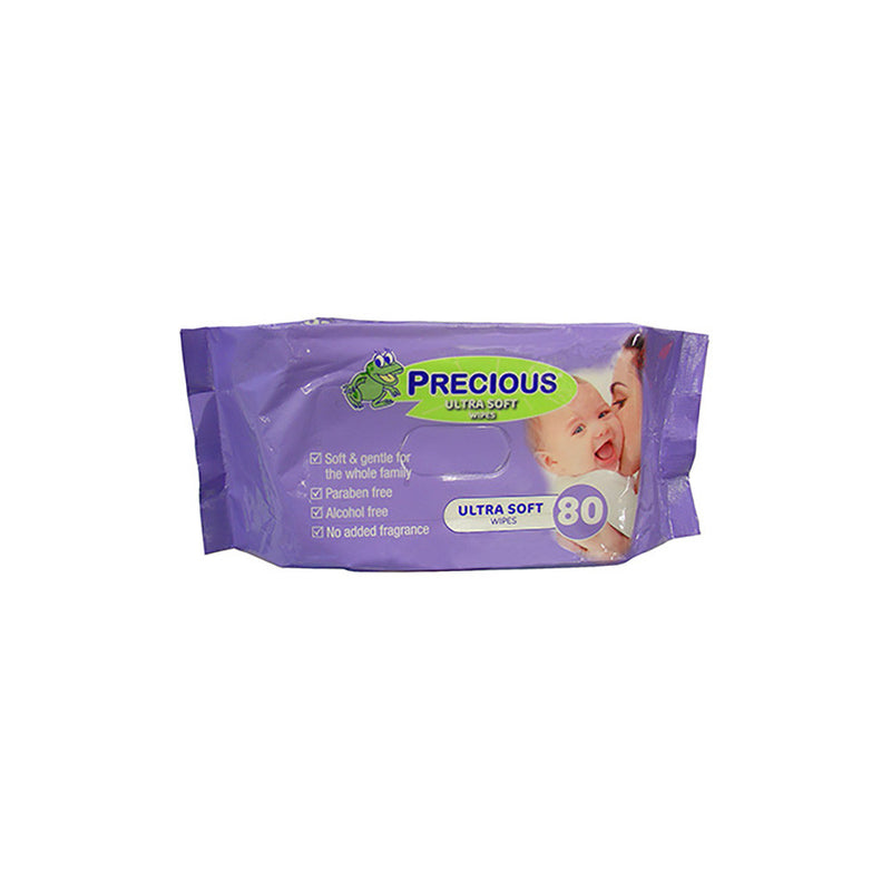 Precious Ultra Soft Wipes 80s, 1 Carton (12 x 80s)