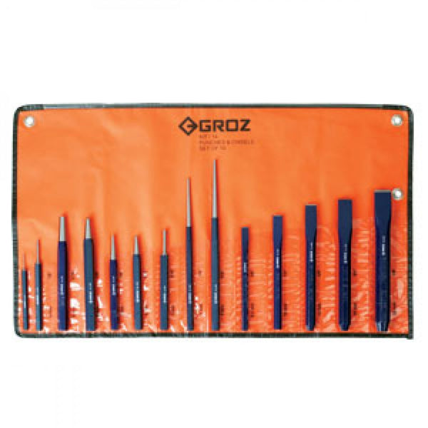 Groz 14Pc Punch And Chisel Set