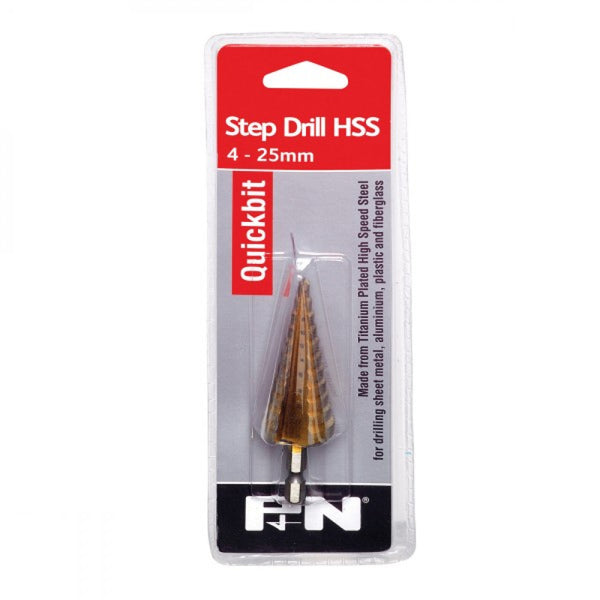 4-25mm P&N Step Drill Hss Tin