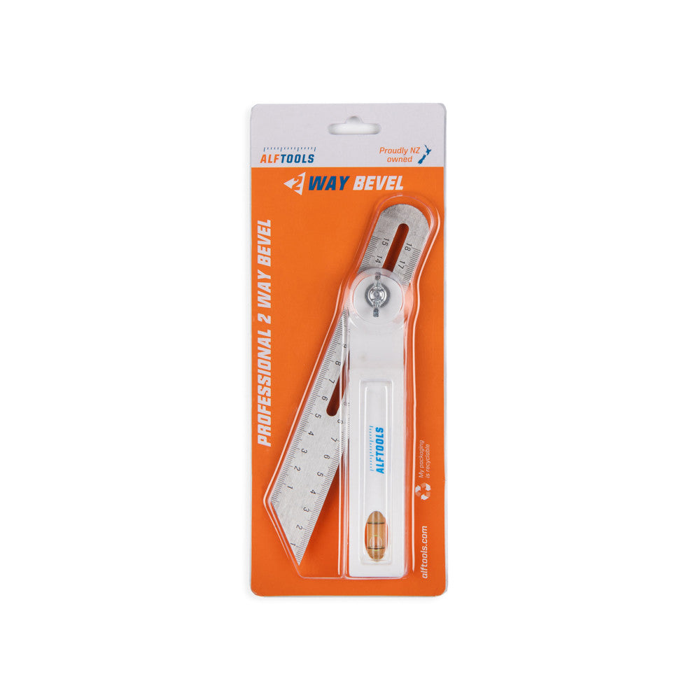 ALF TOOLS 2 WAY BEVEL 180mm SLIDING BEVEL + LEVEL