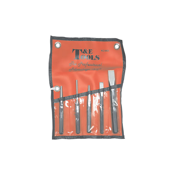 T&E Tools 5Pc Punch And Chisel Set