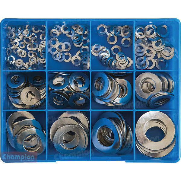 Champion 255Pc Metric Wave Washer Assortment 304/A