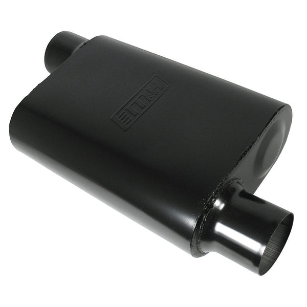 3 Chamber Exhaust Muffler 2.5" Offset In - Offset Out (Black Finish)