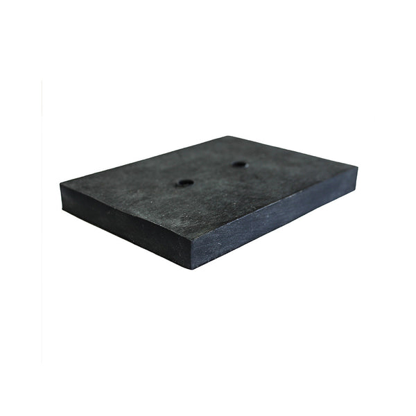 Rubber Encased Neodymium Block Magnet 100mm x 75mm x 11.5mm - 2 x 5.5mm Holes