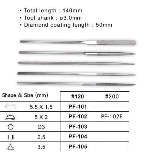 Best Pf-101 Flat Diamond Needle File #120