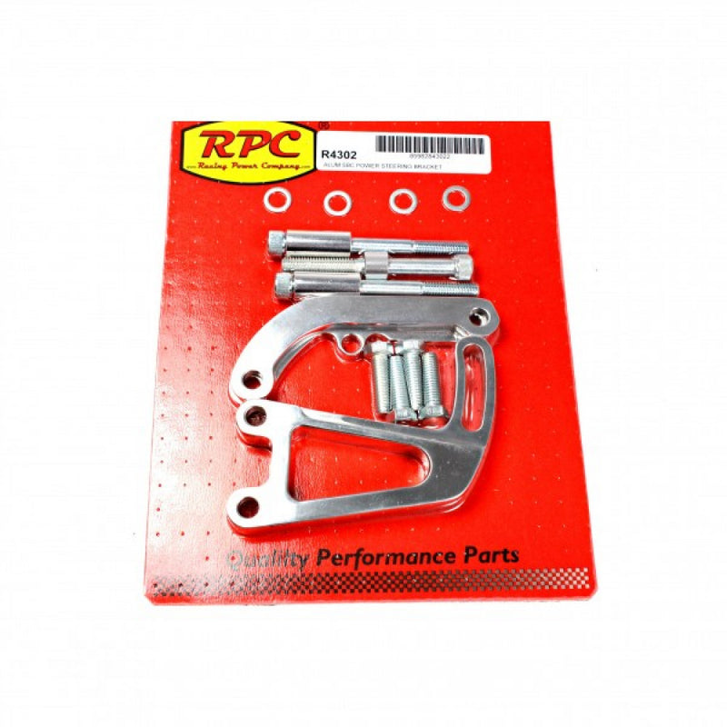 RPC Power Steering Bracket SB Chev - Polished Alloy