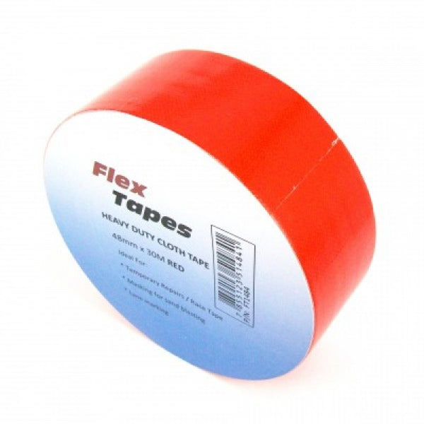 2 Pack Red Cloth Tape 48mm x 30M