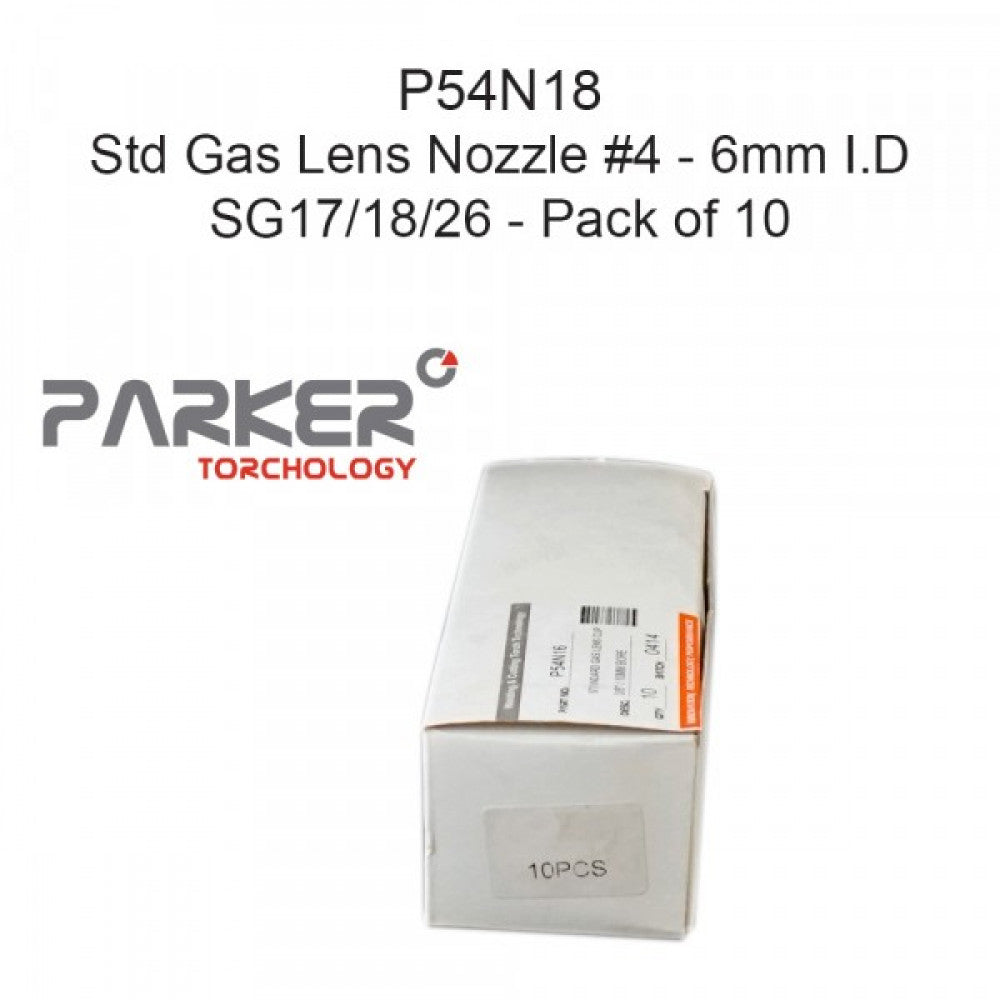 Std Gas Lens Cup 6mm Bore  #4 SG17/18/26 Pkt 10