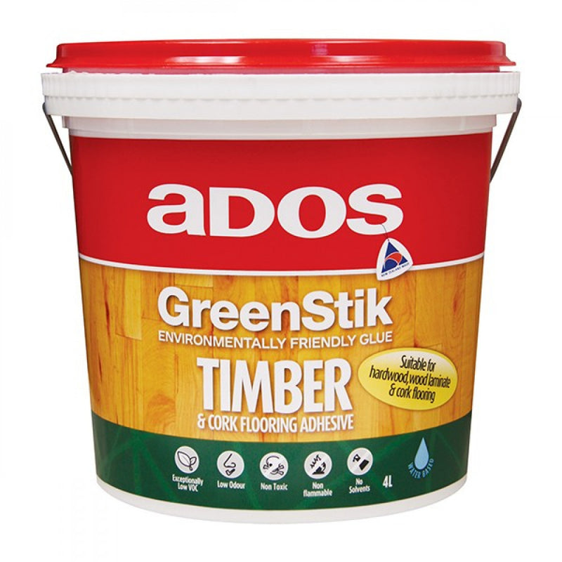 GreenStik Timber & Cork Flooring Adhesive 4L