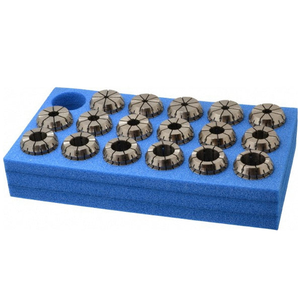 ER25 Collet Set In Wooden Tray 15 Piece 2-16mm Was TOP3425