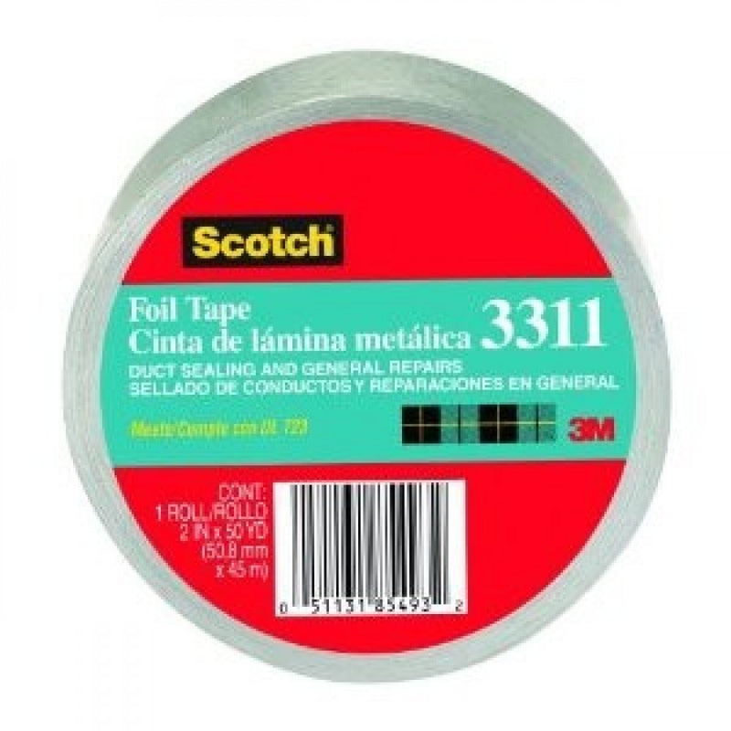 SCOTCH 3311 SILVER FOIL TAPE 50mm x 9.1M