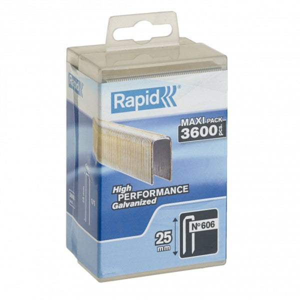 Rapid Staples 606/25 3600pcs Plastic Box