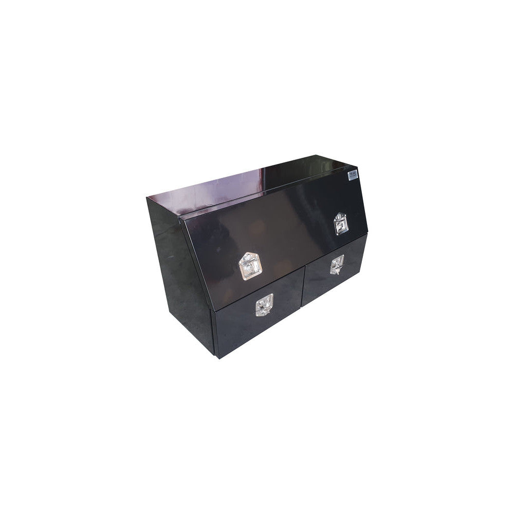 Trade Station 3/4 Opening Toolbox With 2 Drawers - Black