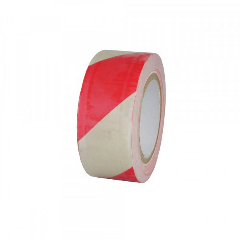White/Red Adhesive Hazard Tape