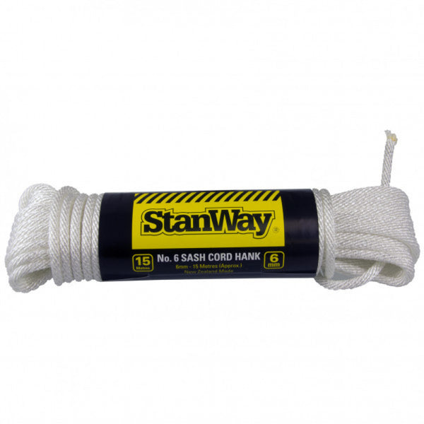 Stanway White Sash Win Cord 15M x 6mm