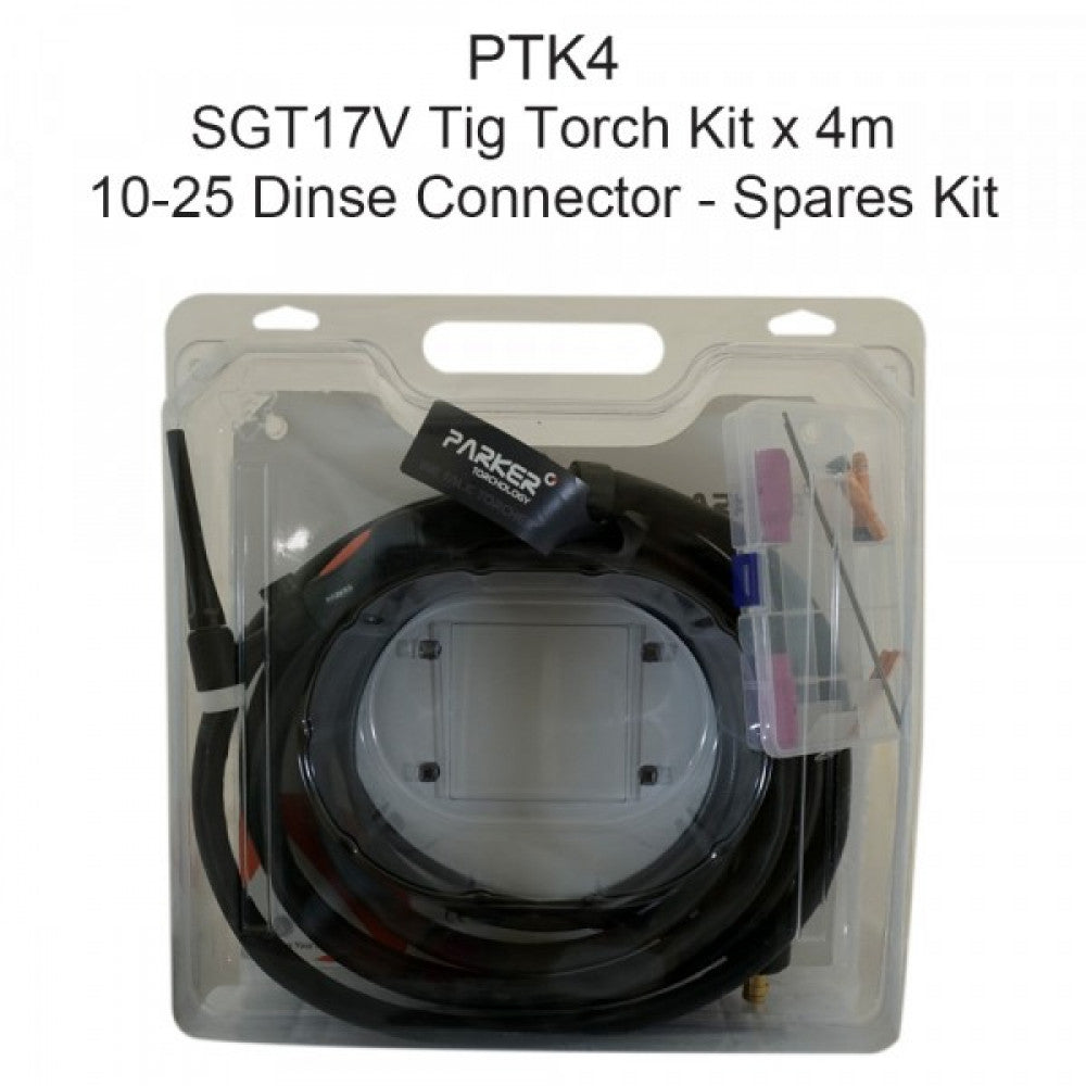TIG Torch Kit SGT17V x 4m Torch 10-25 Spares
