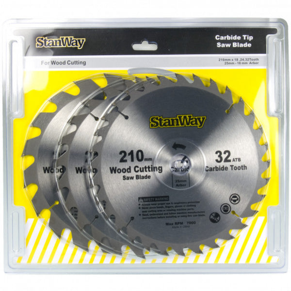 Stanway 210mm 18 24 32T Saw Blade Set 3