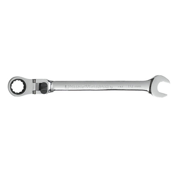 GearWrench Wrench Combination Ratcheting Flex MET 18mm