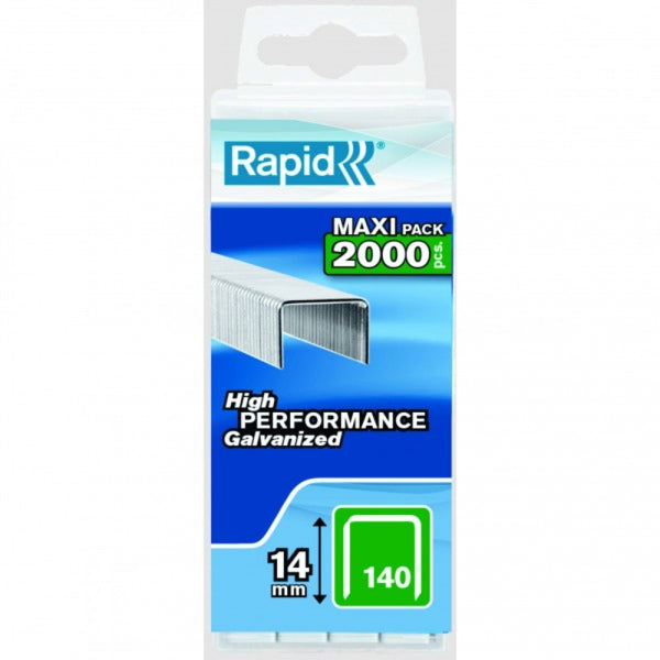 Rapid Staples 140/14 2000pcs Plastic Box