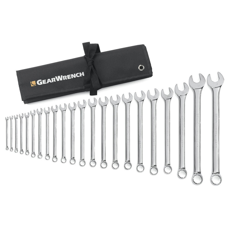 GEARWRENCH 22 Pc. 12 Point Long Pattern Combination Metric Wrench Set