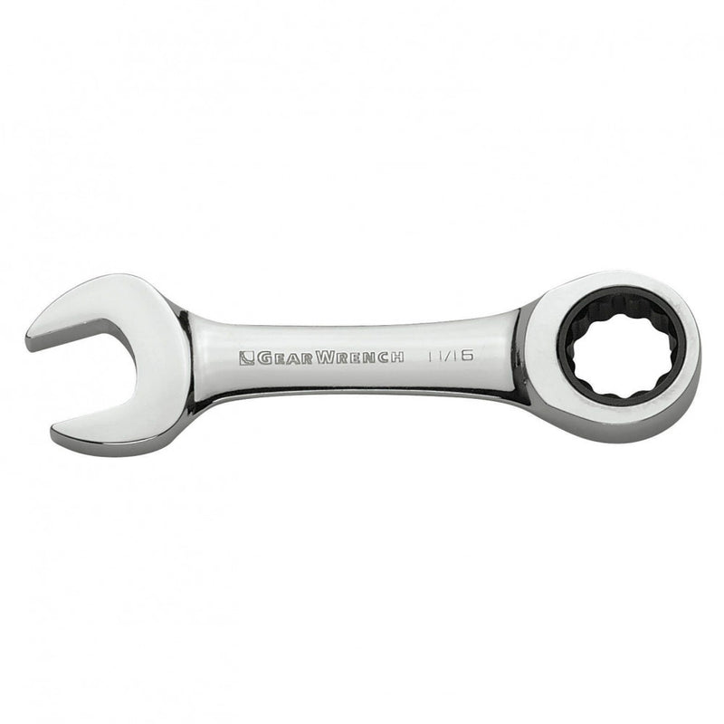 Gearwrench 19mm 12 Point Stubby Ratcheting Combination Wrench