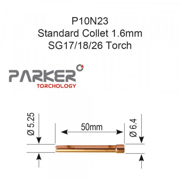 Standard Collet 1.6mm SG17/18/26 Pack Of 5