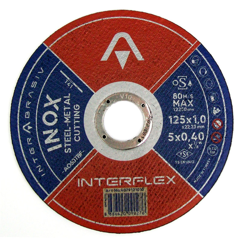 10 Pack Metal Cutting Disc 125mm x 1mm x 22mm