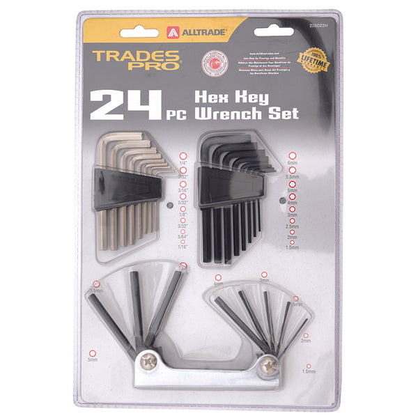 Trades Pro 24pc Combination Hex Key Wrench Set