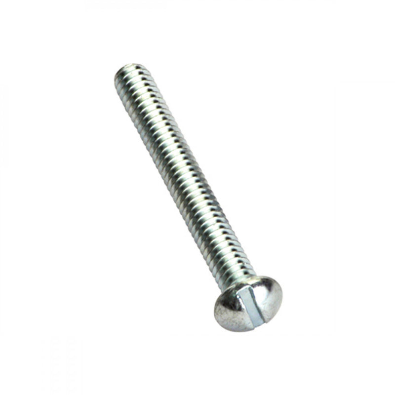 1/4 x 1in BSW RND HEAD MACHINE SCREWS & NUTS (Zn)