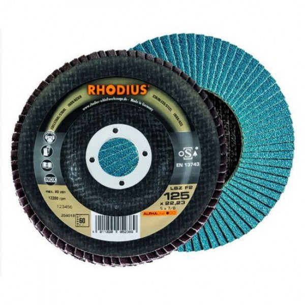 Rhodius ALPHAline LSZF2 115x22 Z40 Flap Disc - 10 Pack