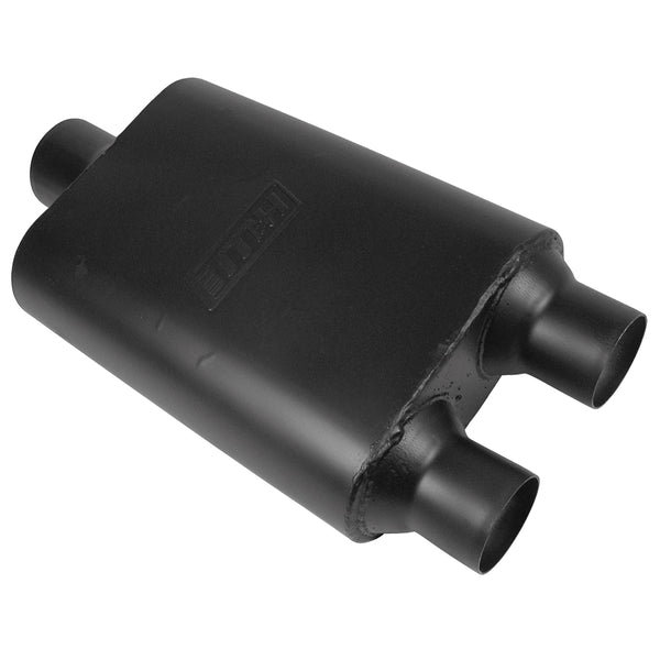3 Chamber Exhaust Muffler 3.0" Centre In - Dual 2.5" Out (Black Finish)