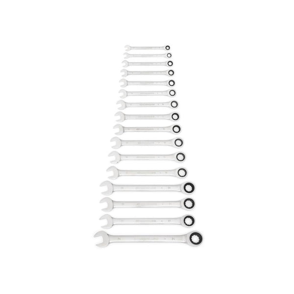 16 Pc12 Point Ratcheting Combination Metric Wrench Set