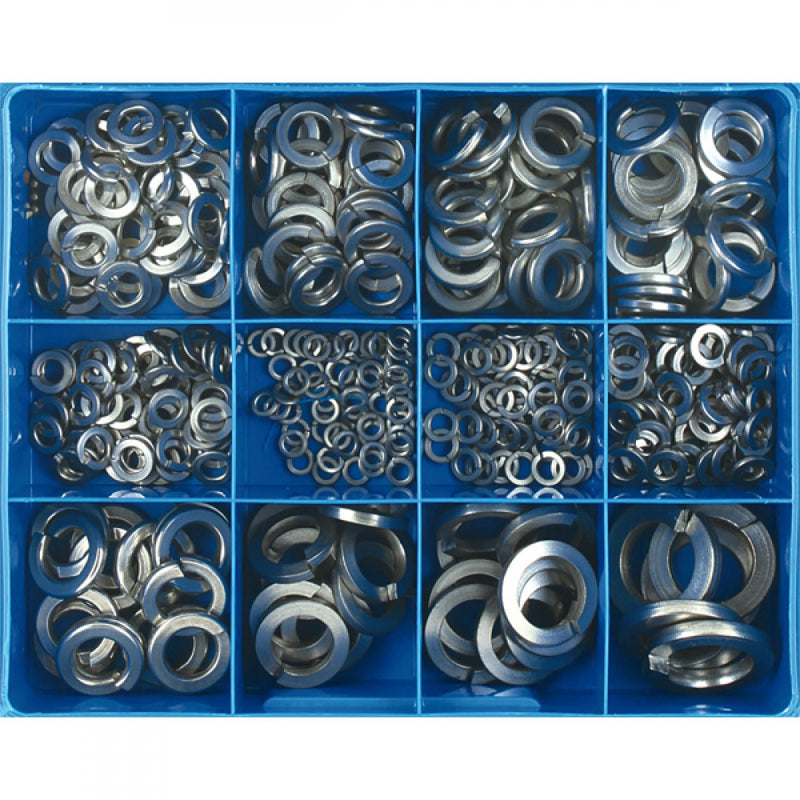 345Pc Mm/Imp Spring Washer Assortment 304/A2