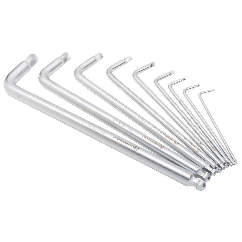 Powerbuilt 9pc Imperial Ball End Hex & Zeon Hex Key Wrench Set