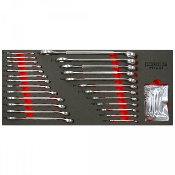 Powerbuilt 46Pc Combination ROE Spanner Tray