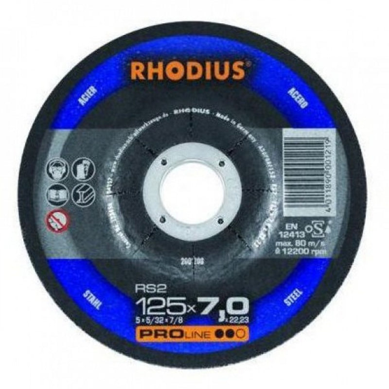 Rhodius PROline RS2 230x7x22 Steel Grinding Disc - 10 Pack