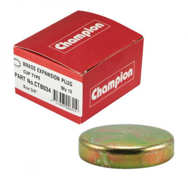 Champion 2 - 1/2in Brass Cup Plug - 10Pk