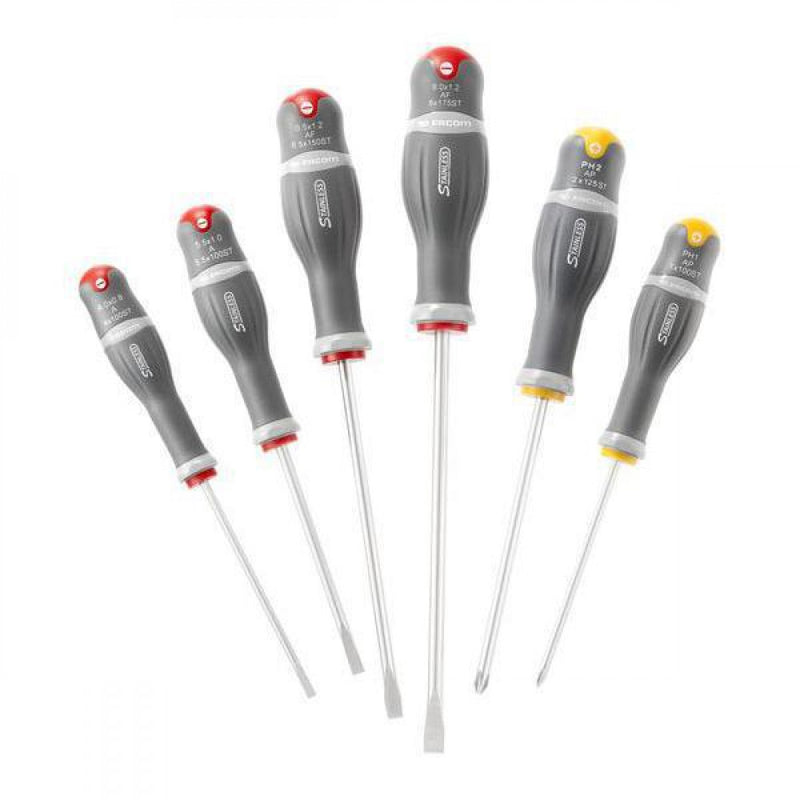 Screwdriver Set Stainless 4 x Flat & 2 x Phillips Facom APST.J6PB